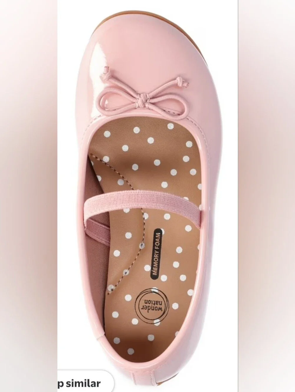 Wonder Nation Little Girls Pink Patent Mary Jane Ballet Flat w/ Bow Size 11 NWT